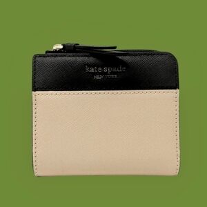 Kate Spade Two-Tone Cream & Black Billfold Wallet
